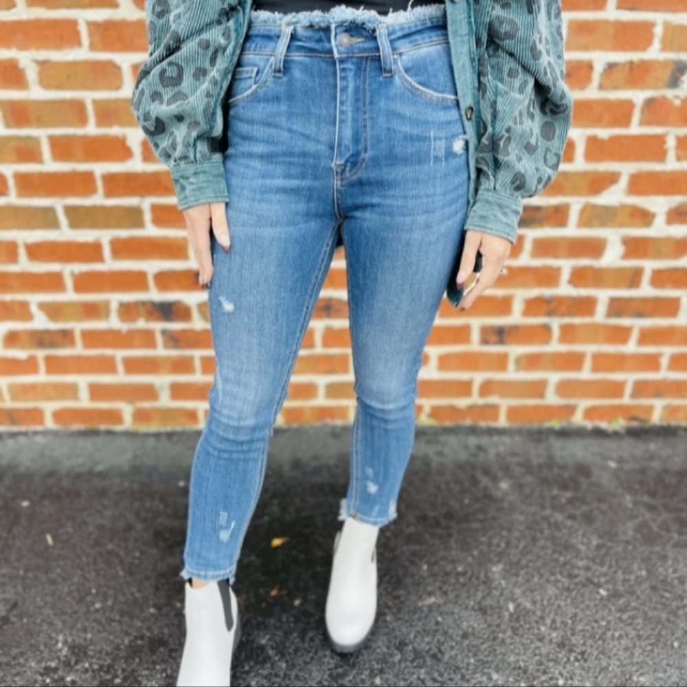 RISEN RAW EDGES SKINNY JEAN